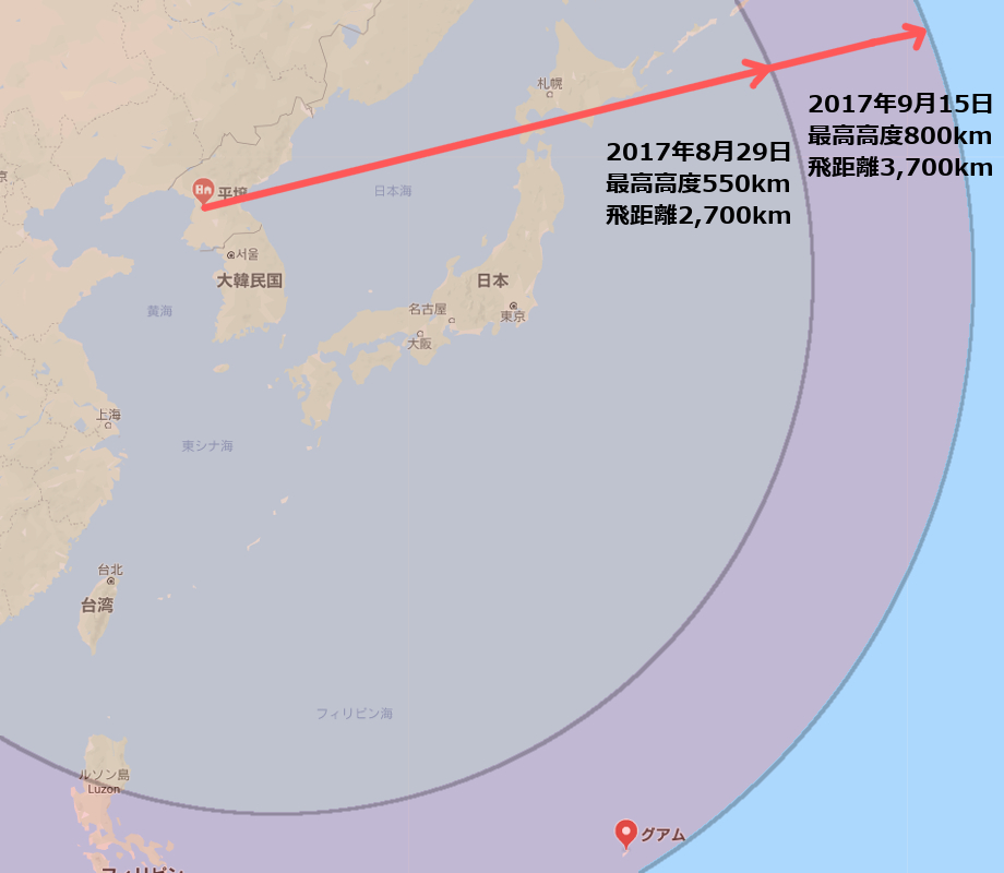 北朝鮮 中距離弾道ミサイル