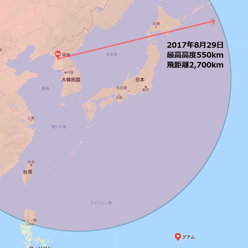 北朝鮮 中距離弾道ミサイル